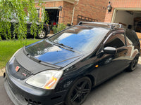 1996-2002-2008 Civic hatchback（2 door） Aluminum Crossbars Roof Rack Rails