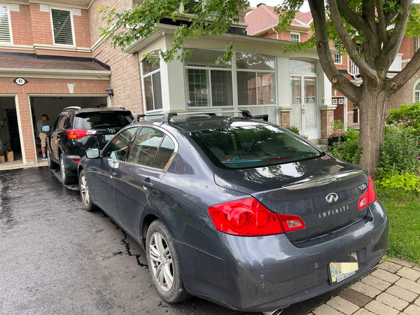 Infiniti G37 Aluminum Crossbar Roof Rack Rails