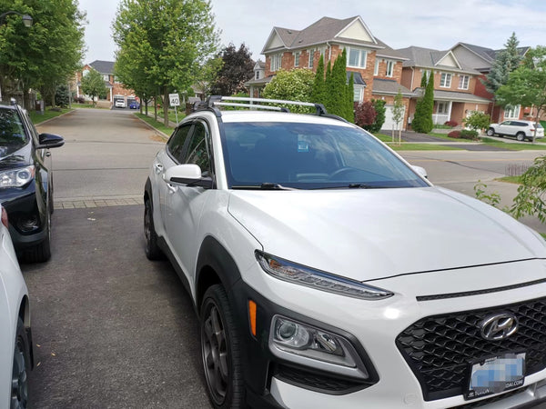 2012 2013 2014 2015 2016 2017 2018 2019 2020 2021 Hyundai Kona Aluminum Crossbars Roof Rack Rails